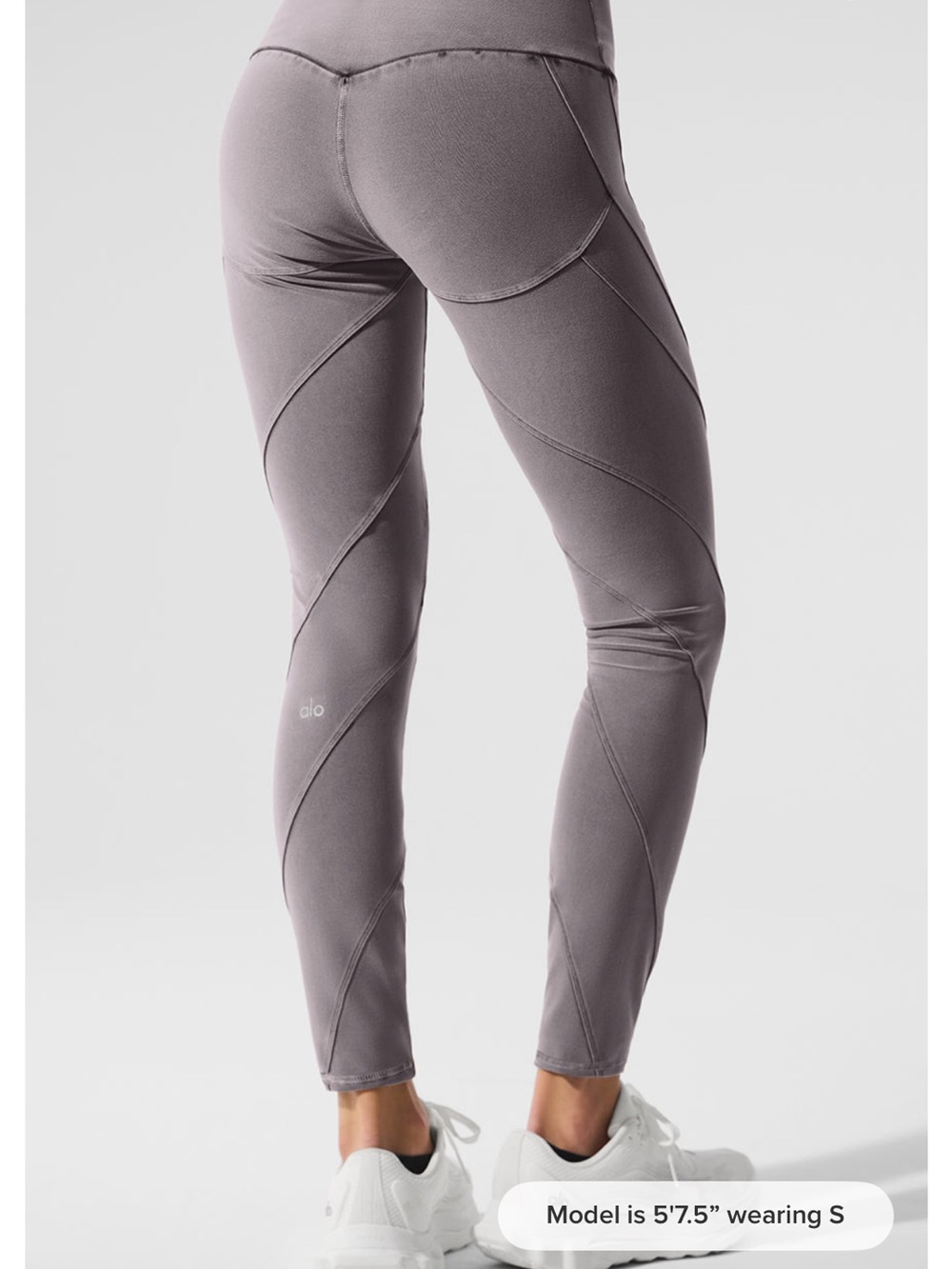 ALO Yoga Washed AloSoft Cool Grey Leggings + Long Sleeve Set - Like New! - Picture 4 of 10